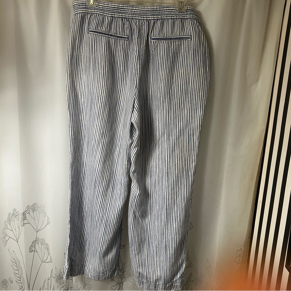 Chico's Blue and White Striped Linen Chinos , size Chico’s 3 - Picture 5 of 9